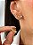 Brinco Ear Cuff 5 corações com zircônias banho ouro 18K - Imagem 1