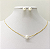 Conjunto colar e brincos 1 pérola banhado a ouro 18K - Imagem 1