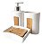 Kit Banheiro Cerâmica White And Wood Branco 3 Peças - Wincy - Imagem 1