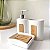 Kit Banheiro Cerâmica White And Wood Branco 3 Peças - Wincy - Imagem 5