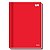 Kit C/5 cadernos Credeal Costurado Capa Dura 96F 1/4 Litf Vermelho - Imagem 1