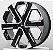 RODAS MITSUBISHI MT02 ARO 20X9 6X139,7  PRETO DIAMANTADO - Imagem 3