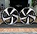 RODAS GOLF 1330 ARO 18 FURAÇÃO 5X112 PRETO DIAMANTADO - Imagem 1