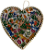 Pingente natalino coração (dupla face) (9 cm) - Imagem 1