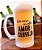 CANECA CHOPP VIDRO JATEADA PERSONALIZADA 460ML BRANCA 1 UNIDADE - Imagem 2