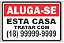 Placa Aluga-se 1 unidade - Imagem 1