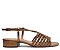 Sandália Anacapri Bronze Tiras De Trança Salto Bloco - Imagem 1