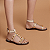 Rasteira Santa Lolla Couro Tachas Off White - Imagem 5