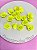 Flor de Poliéster Amarelo Neon (2,5cm) - Imagem 1
