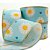 Fita de Gorgorão Estampada Sakura 38mm com Borda Dourada - Floral Azul - Metro - Imagem 1