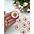 Aplique de Acrílico Simples Círculo com o Morango com Flor - Unidade - Imagem 1