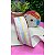 Fita Sinimbu Decorada 38mm Rosa com Listrado Candy Colors - Metro - Imagem 1