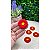 Aplique Emborrachado Flor Estilo Margarida Vermelho com Amarelo - Unidade - Imagem 1