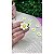 Aplique Emborrachado Flor Pequena Branca com Amarelo - Unidade - Imagem 1