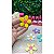 Aplique Emborrachado Flor com Pesponto Amarela- Unidade - Imagem 1