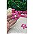 Aplique Emborrachado Flor com Pesponto Rosa Forte - Unidade - Imagem 1