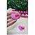 Aplique Emborrachado Coração Rosa Cereja - Unidade - Imagem 1