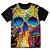 Camiseta T-shirt As Braba Caveira Psicodélica Full Print Preta - Imagem 1