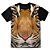 Camiseta T-shirt As Braba Rosto Tigre Full Print Preta - Imagem 1