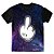 Camiseta T-shirt As Braba Galaxia Dedo Do Meio Full Print Preta - Imagem 1
