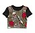 Cropped Blusinha As Braba Skull Bones Full Print - Imagem 1