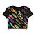 Cropped Blusinha As Braba Mão Feathers Full Print - Imagem 1
