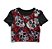 Cropped Blusinha As Braba Mexican Skull Full Print - Imagem 1