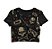 Cropped Blusinha As Braba Skulls and Ribbons Full Print - Imagem 1
