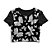 Cropped Blusinha As Braba Cesto Rosa Full Print - Imagem 1