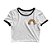 Cropped Blusinha As Braba Gato Arco Iris Lateral Branco Viés Preto - Imagem 1