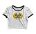 Cropped Blusinha As Braba Smile Caveira Branco Viés Preto - Imagem 1