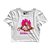 Cropped Blusinha As Brabas As Quartas Usamos Branco Viés Preto - Imagem 3