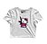 Cropped Blusinha As Braba Hello Kitty AK Branco Viés Colorido - Imagem 3