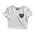 Cropped Blusinha As Braba Coração Lateral Branco e Viés Preto - Imagem 2