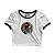 Cropped Blusinha As Brabas Yin Yang Tigre e Dragão 2 Branco Viés Preto - Imagem 1