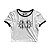 Cropped Blusinha As Braba Branco Sol e Lua Preto Viés Preto - Imagem 1