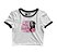Cropped Blusinha As Braba No You Hang Up Branco Viés Preto - Imagem 1