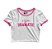 Blusinha Cropped As Braba Dramatic Branco Viés Rosa - Imagem 1