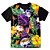 Camiseta T-shirt As Braba Caveir Flores Tropicais Full Print Preta - Imagem 2