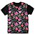 Camiseta T-shirt As Braba Caveir Flores Tropicais Full Print Preta - Imagem 9