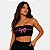 Top Faixa Cropped Suplex Estampado Coladinho no Corpo Com Forro Tie Dye Folhagens Olho - Imagem 6