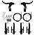Kit Freio V-Brake Nylon Completo Sapata Modelo Orbital - Imagem 1