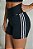 Bermuda Tri Stripes Power fit Preto com listra branca - Imagem 4