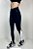 Calça Legging Fahion Seaward Suplex Preto com detalhe Branco - Imagem 1