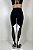 Calça Legging Fahion Seaward Suplex Preto com detalhe Branco - Imagem 3