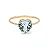 Anel Love Topázio Sky (aro pronta entrega) - Imagem 1