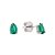 Studs Joy Esmeraldas Ouro Branco - Imagem 1