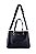 BOLSA COURO GRANDE ESTRUTURADA COM DIVISÓRIAS PRETO CÓD-533 - Imagem 1