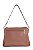 BOLSA COURO GRANDE ESTRUTURADA QUADRADA MARROM WHISKY CÓD-661 - Imagem 4
