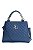 BOLSA COURO MÉDIA ESTRUTURADA SOFT AZUL MARINHO CÓD-580 - Imagem 1